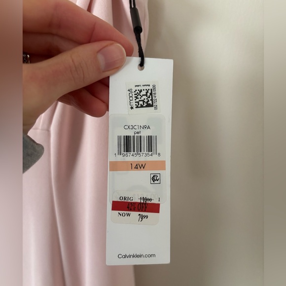 Calvin Klein Women’s Pleated-Bodice Empire-Waist Midi Dress - Picture 7 of 9